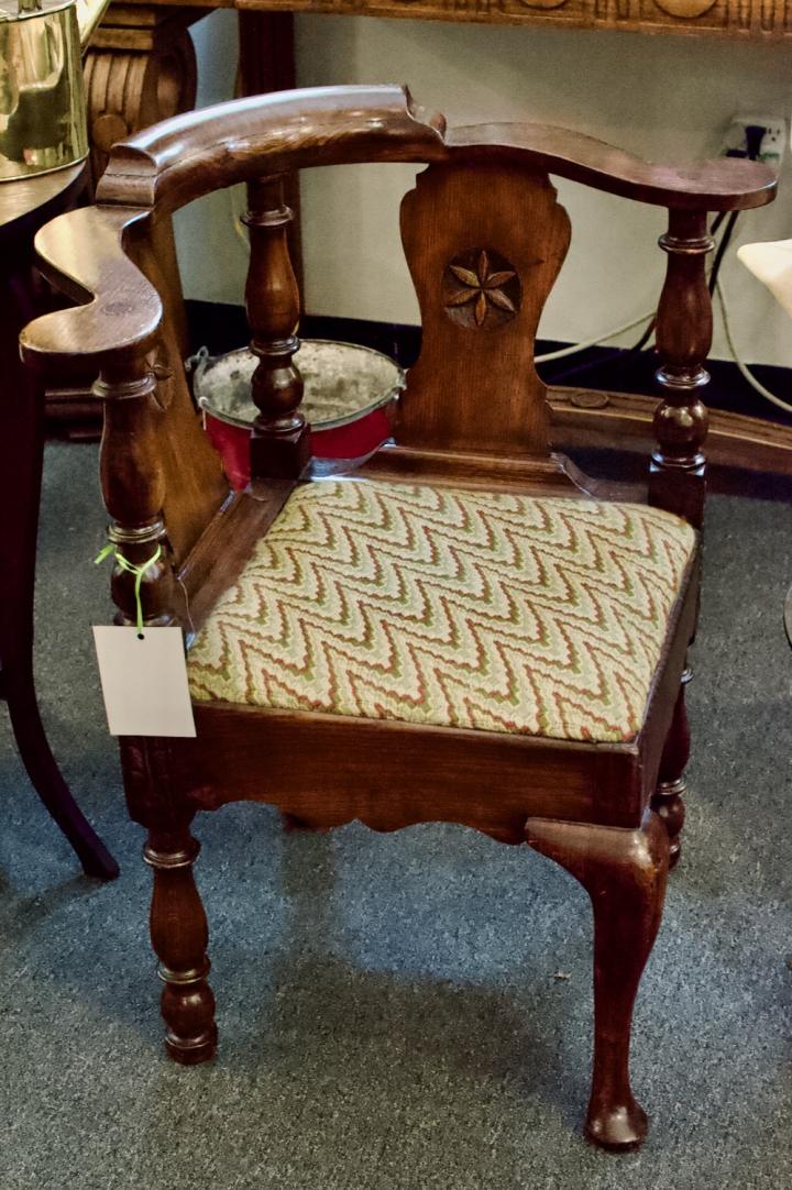 Shop Antique English oak corner chair | Hunt & Gather