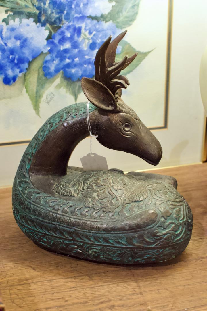 Shop Bronze recumbent deer | Hunt & Gather