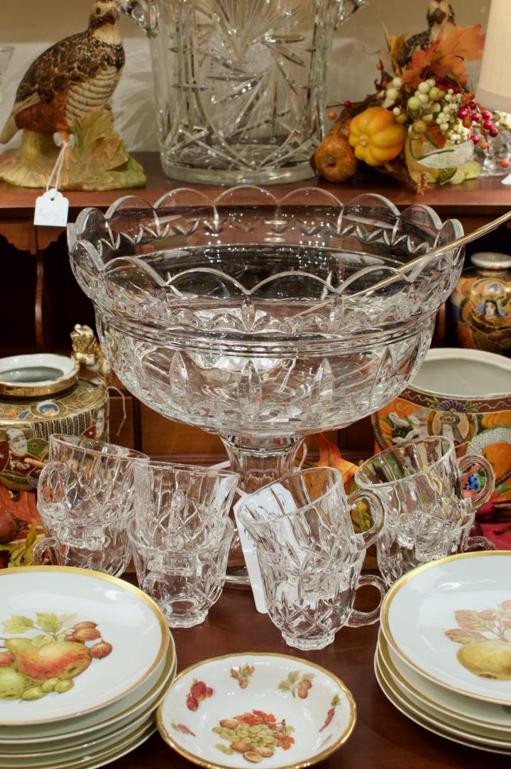 Shop Tall, crystal pedestal, Punchbowl or centerpiece bowl | Hunt & Gather