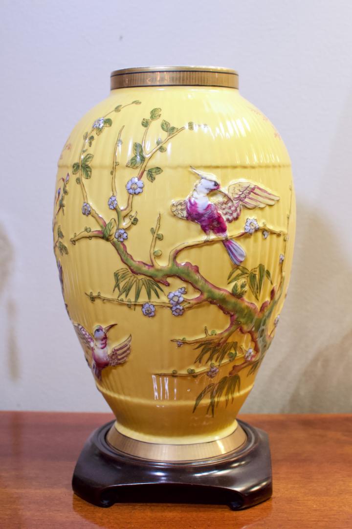 Shop Chelsea House oriental yellow bird vase | Hunt & Gather