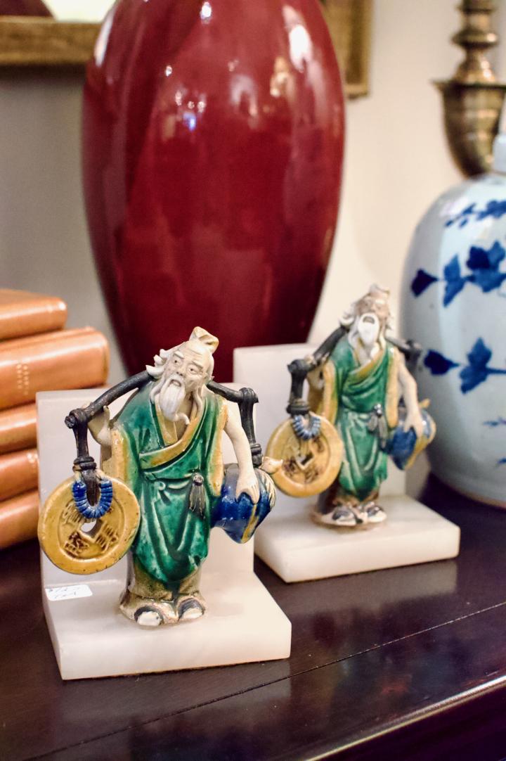 Shop Pair of oriental man bookends | Hunt & Gather