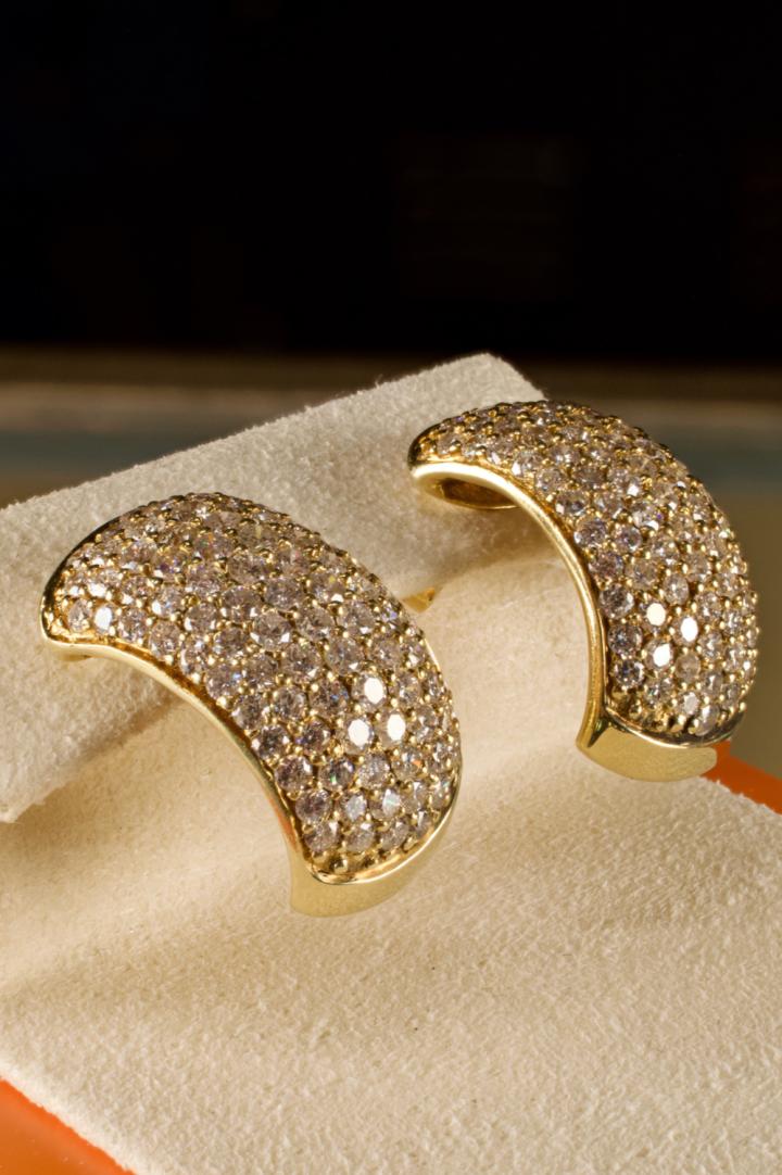 Shop Pavé set diamond earrings | Hunt & Gather