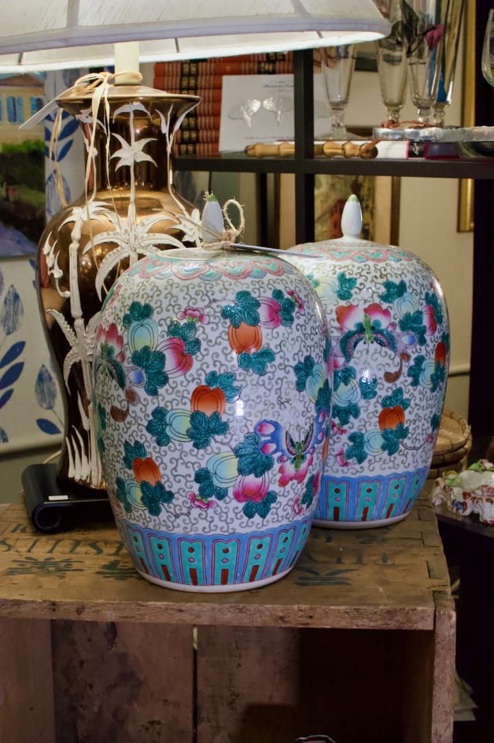 Shop Pair of colorful ginger jars | Hunt & Gather