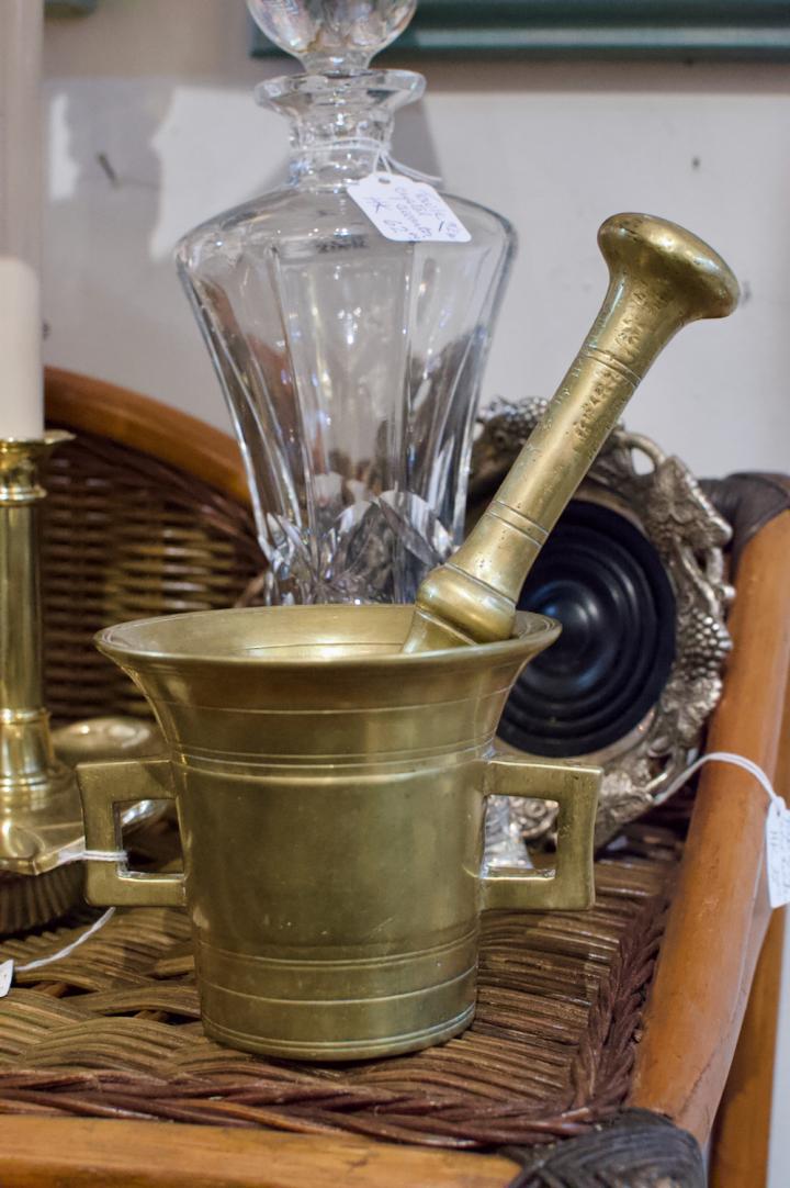 Shop Vintage solid brass mortar and pestle | Hunt & Gather