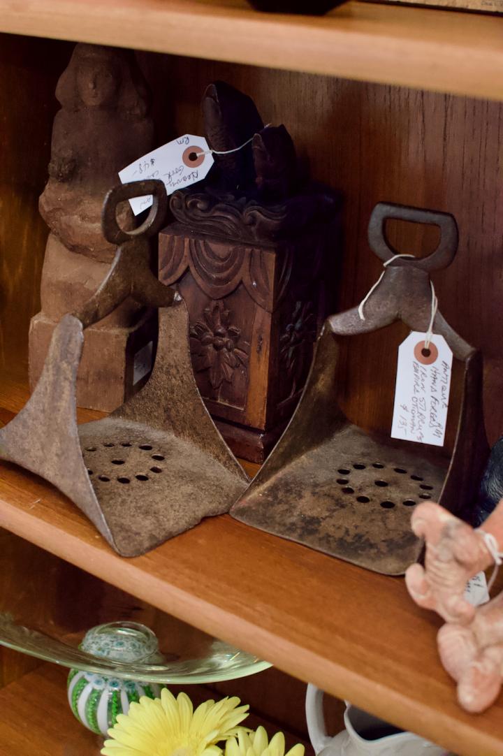 Shop Antique hand forged iron stirrups | Hunt & Gather