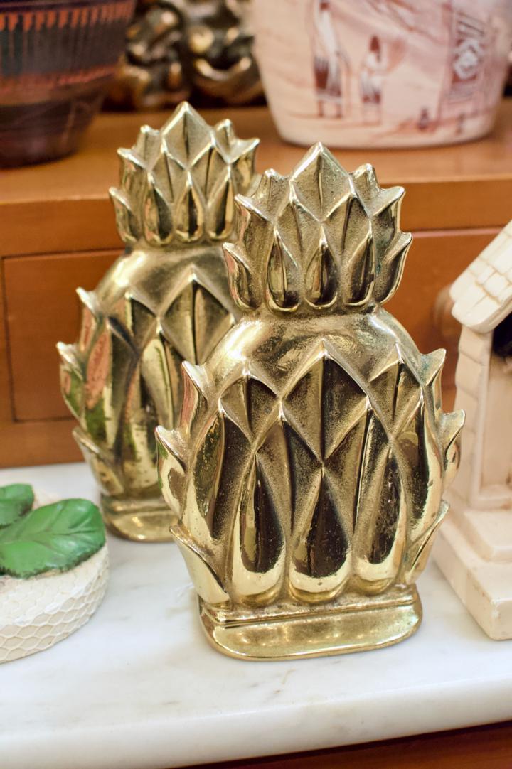 Shop Pineapple brass bookends | Hunt & Gather
