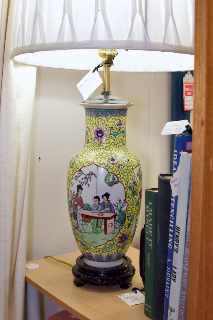 Shop Yellow chinoiserie lamp | Hunt & Gather