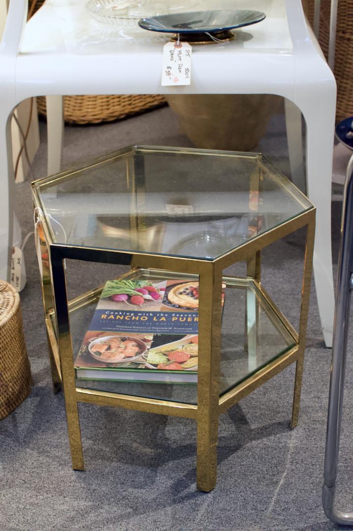 Shop Regina Andrew small gold & glass table | Hunt & Gather