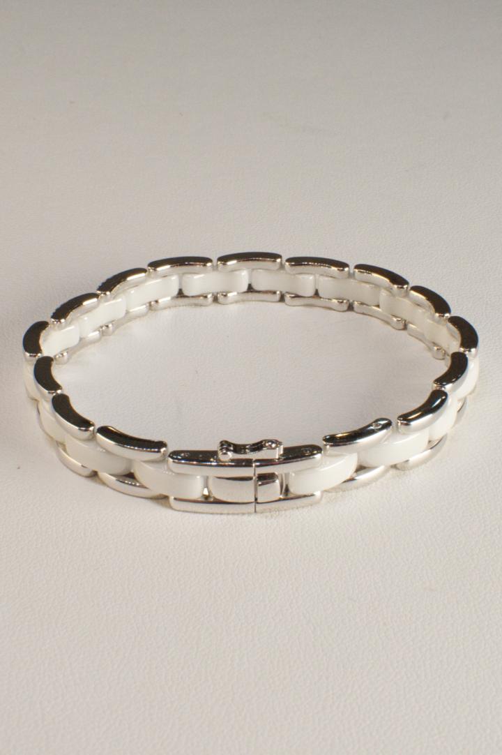 Shop 18K white gold & porcelain bracelet by Chanel | Hunt & Gather