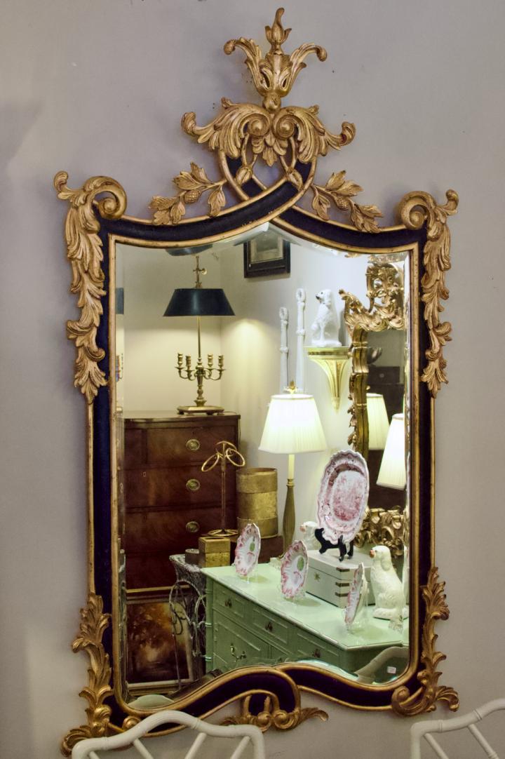Shop Black & gold scroll leaf mirror | Hunt & Gather