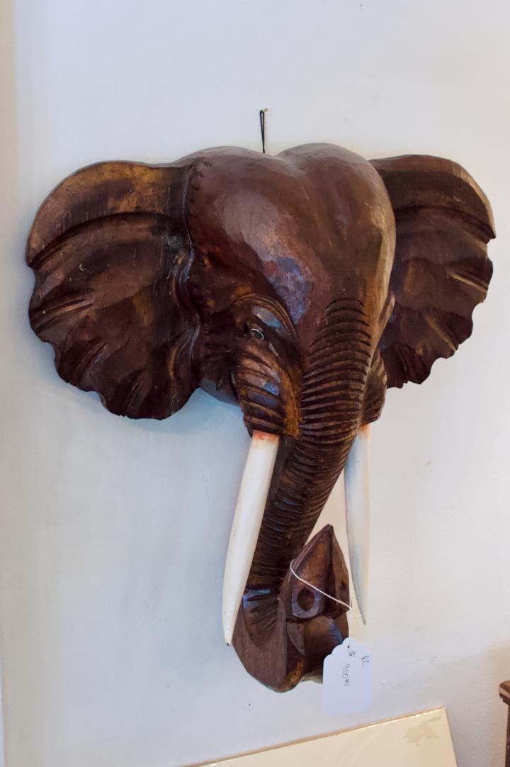 Shop Wood carved elephant wall hanging | Hunt & Gather