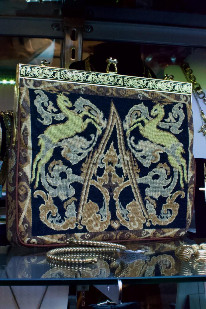 Shop Vintage needlework purse - Griffons | Hunt & Gather