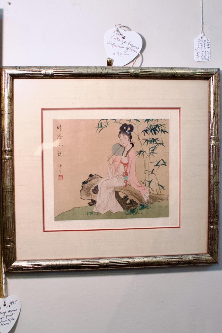 Shop Vintage framed Japanese geisha | Hunt & Gather