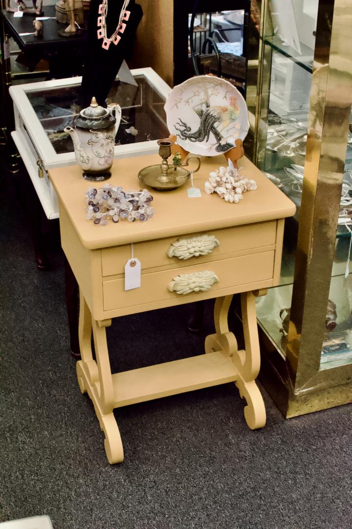 Shop Painted antique 2 drawer stand | Hunt & Gather