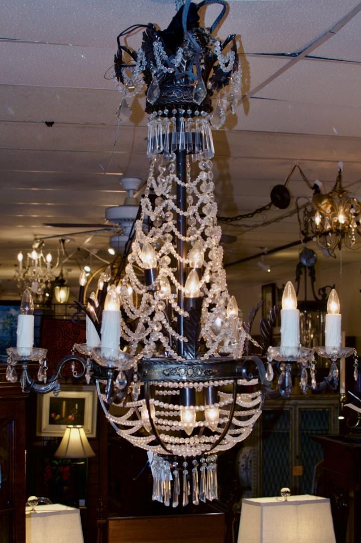 Shop Iron & crystal chandelier | Hunt & Gather