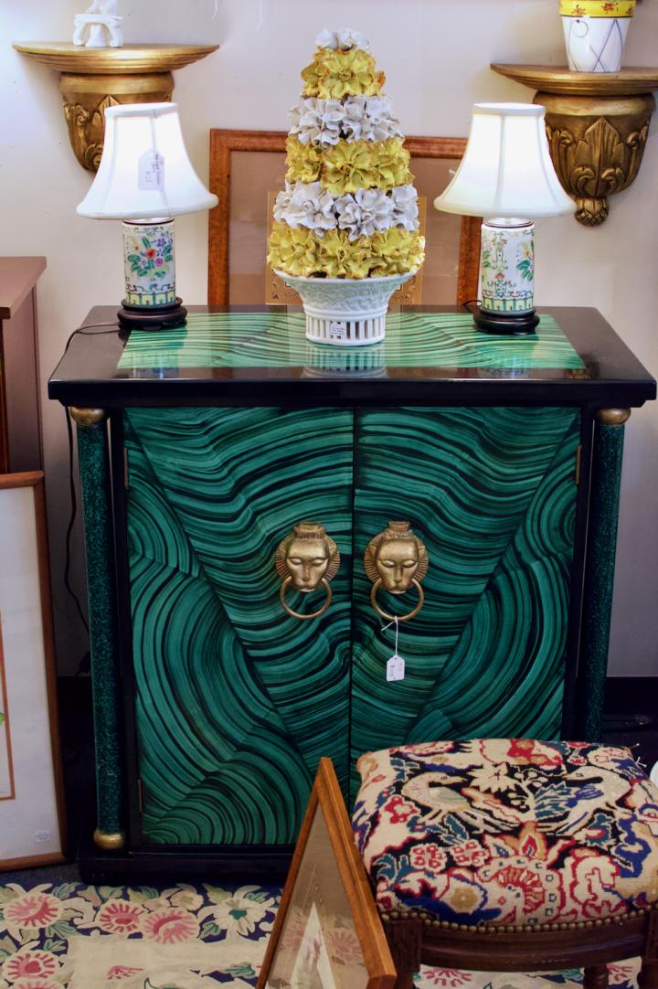 Shop Black & green lacquer cabinet | Hunt & Gather