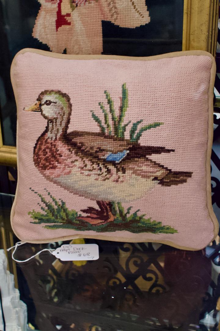 Shop Needlepoint duck pillow | Hunt & Gather