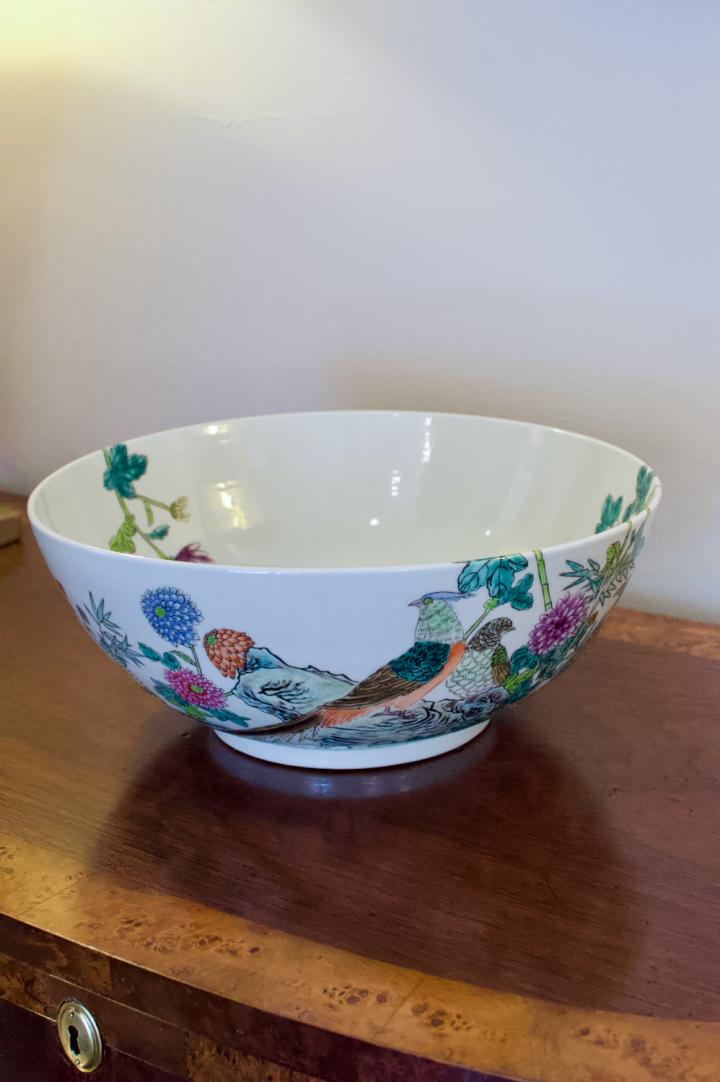 Shop 13” large decorative bowl w/ bird | Hunt & Gather