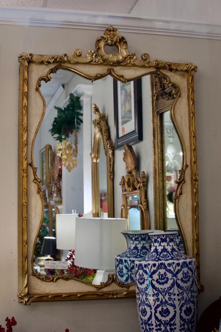 Shop Wood vintage gilded mirror | Hunt & Gather