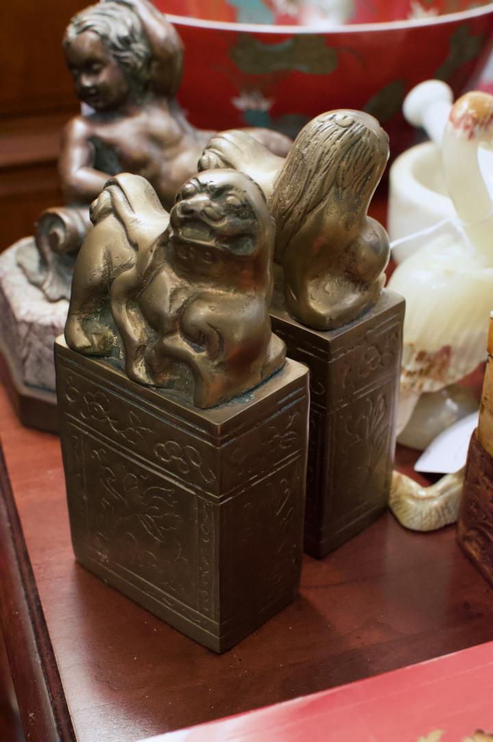 Shop Pair of brass foo dogs | Hunt & Gather