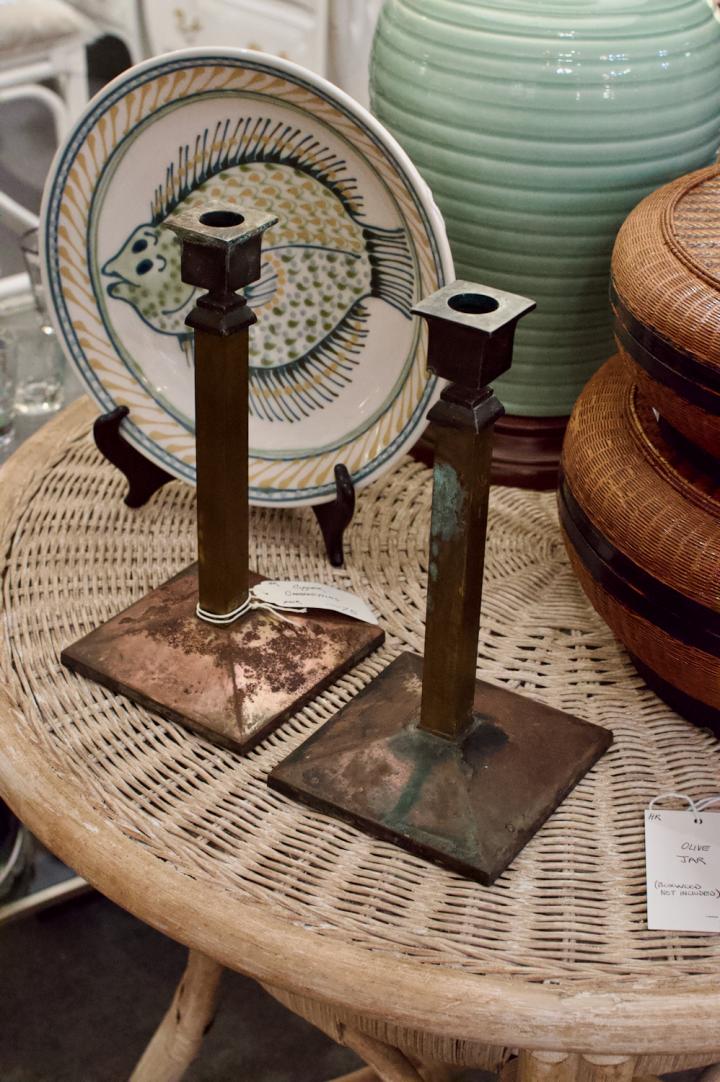 Shop Copper candlesticks pair | Hunt & Gather