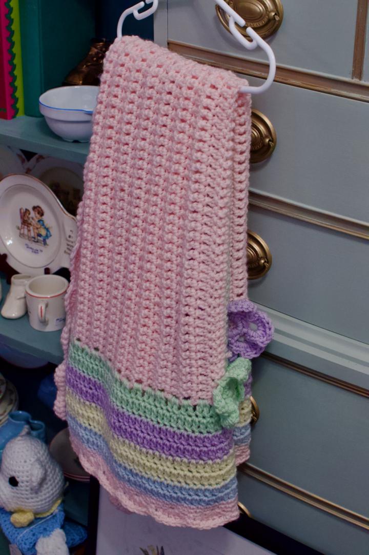 Shop Multi colored hand crocheted baby blanket | Hunt & Gather