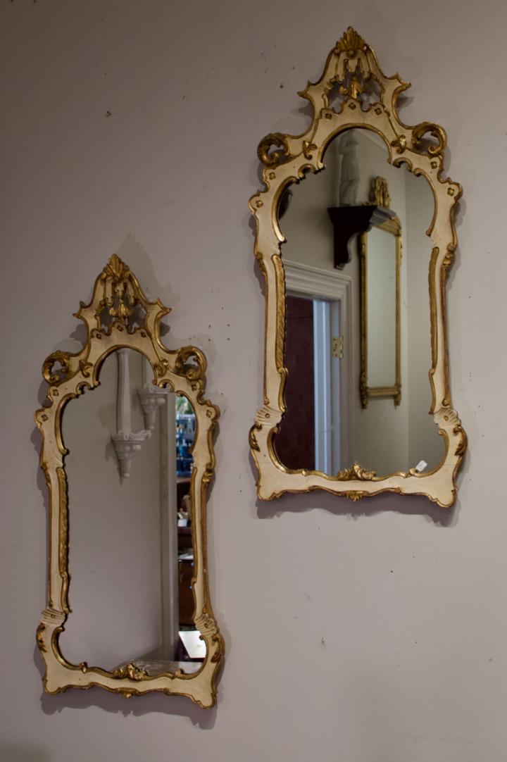 Shop Pair of gold and cream Florentine mirrors | Hunt & Gather