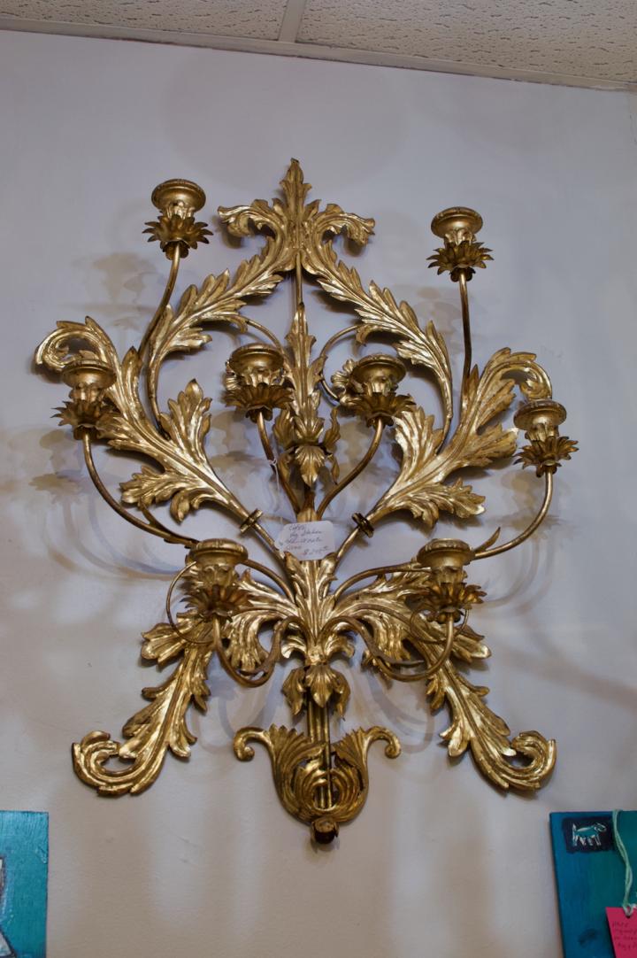 Shop Vintage Italian tole ornate sconce | Hunt & Gather