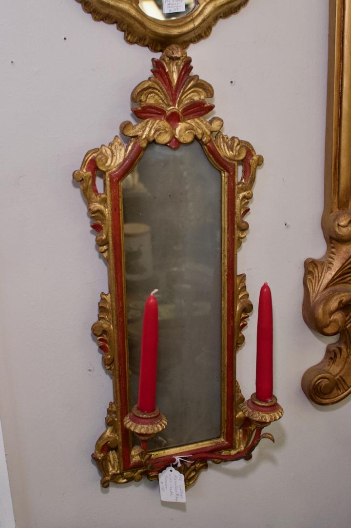 Shop Vintage Florentine mirror w/ candle sconces | Hunt & Gather