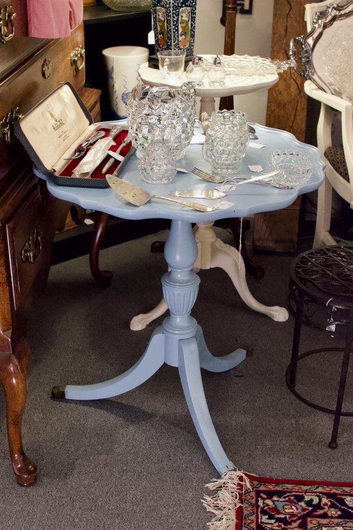 Shop Blue pie crust table | Hunt & Gather
