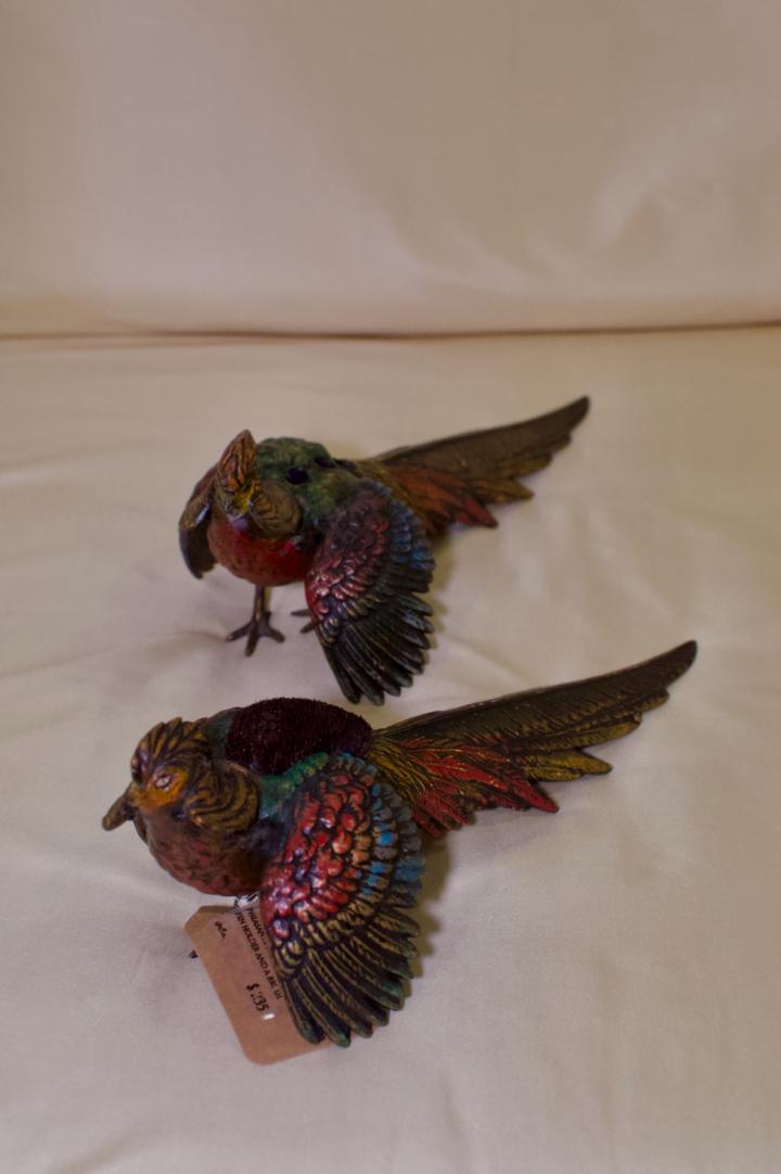 Shop Antique Vienna cold painted bronze pheasants | Hunt & Gather