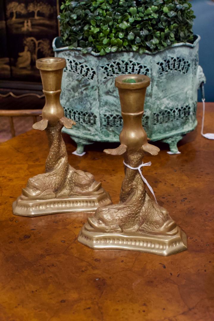 Shop Regency style heavy brass candlesticks | Hunt & Gather