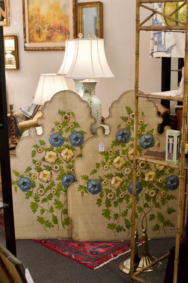 Shop Pair of vintage hand painted floral headboards | Hunt & Gather