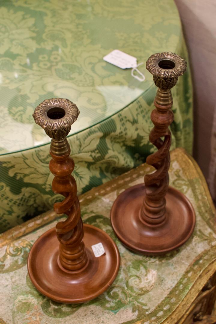 Shop Barley twist candlesticks pair | Hunt & Gather