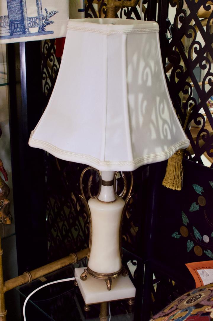 Shop Pair of vintage marble lamps | Hunt & Gather