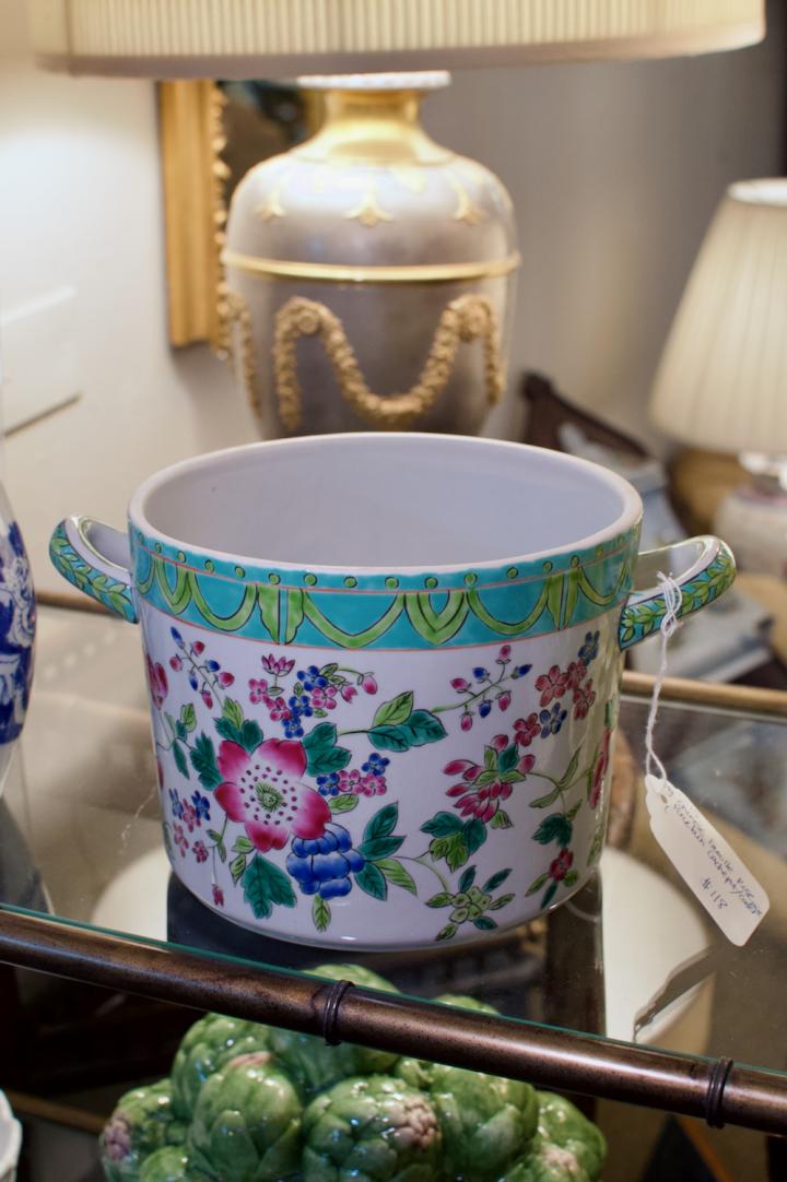 Shop Vintage Chinese Famille Rose porcelain cachepot / cooler | Hunt & Gather