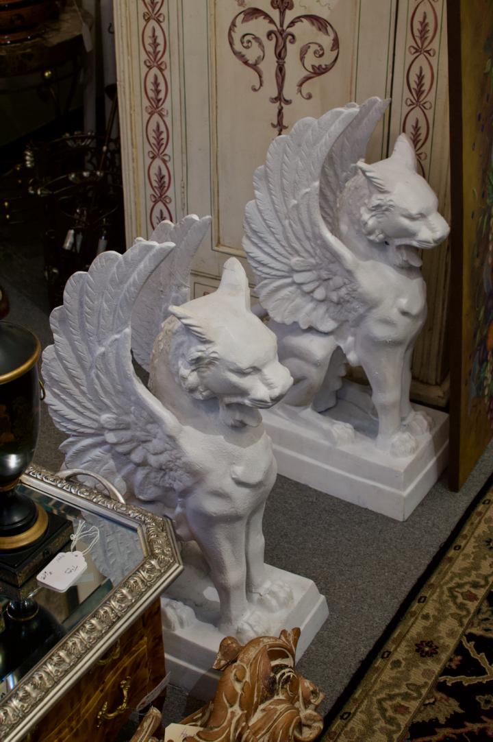 Shop Pair of griffons for your garden or porch | Hunt & Gather