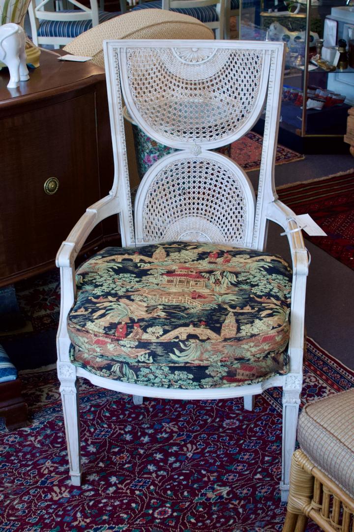 Shop Pair of white cane back chairs | Hunt & Gather