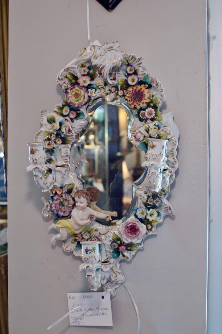 Shop Italian ornate mirror w/ cherubs | Hunt & Gather