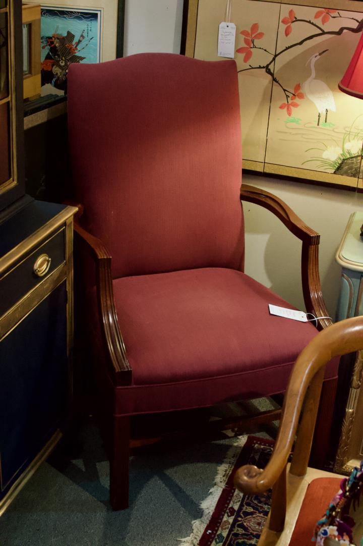 Shop Burgundy Martha Washington library chair | Hunt & Gather
