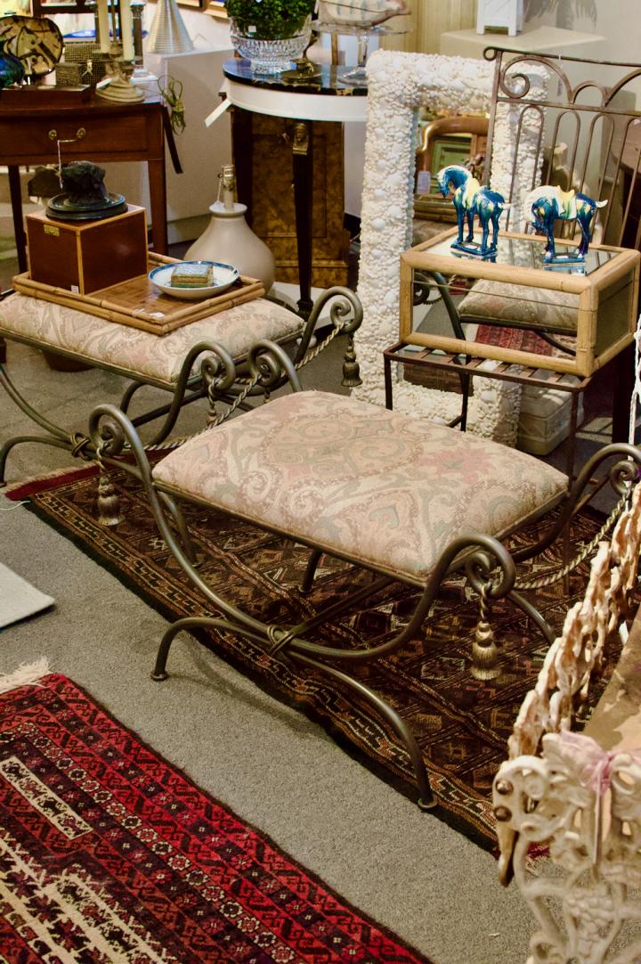 Shop Gorgeous rope & tassel regency stools by Ethan Allen | Hunt & Gather