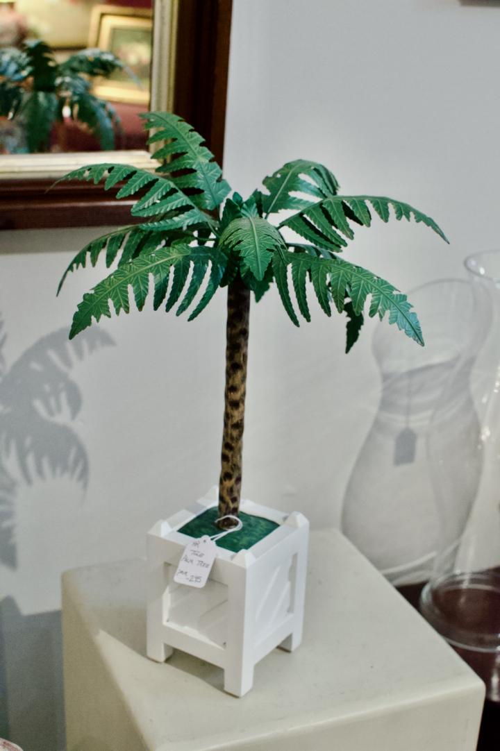 Shop Tole palm tree lamp pair | Hunt & Gather