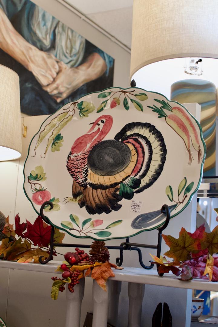 Shop Italian hand painted turkey platter | Hunt & Gather