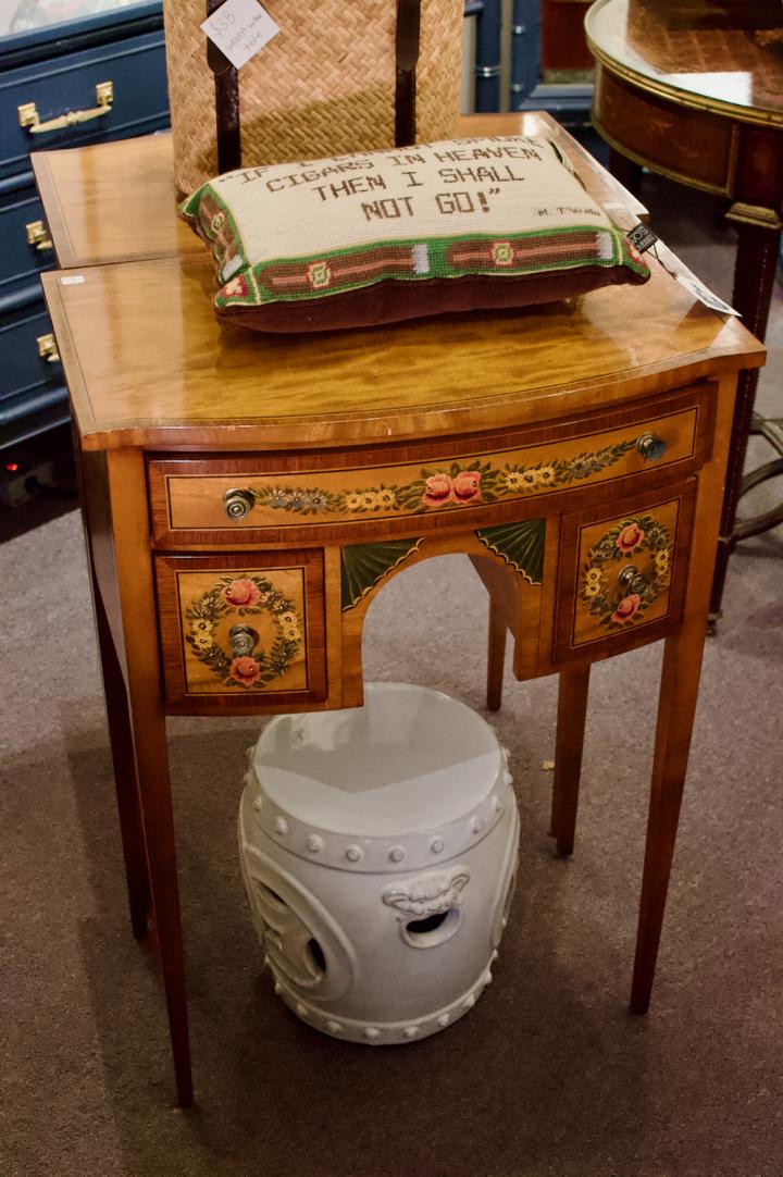 Shop Wellington Hall Vernis Martin style decorated wood side table | Hunt & Gather