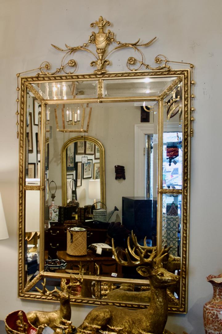 Shop Neoclassical Adam style giltwood framed wall mirror | Hunt & Gather