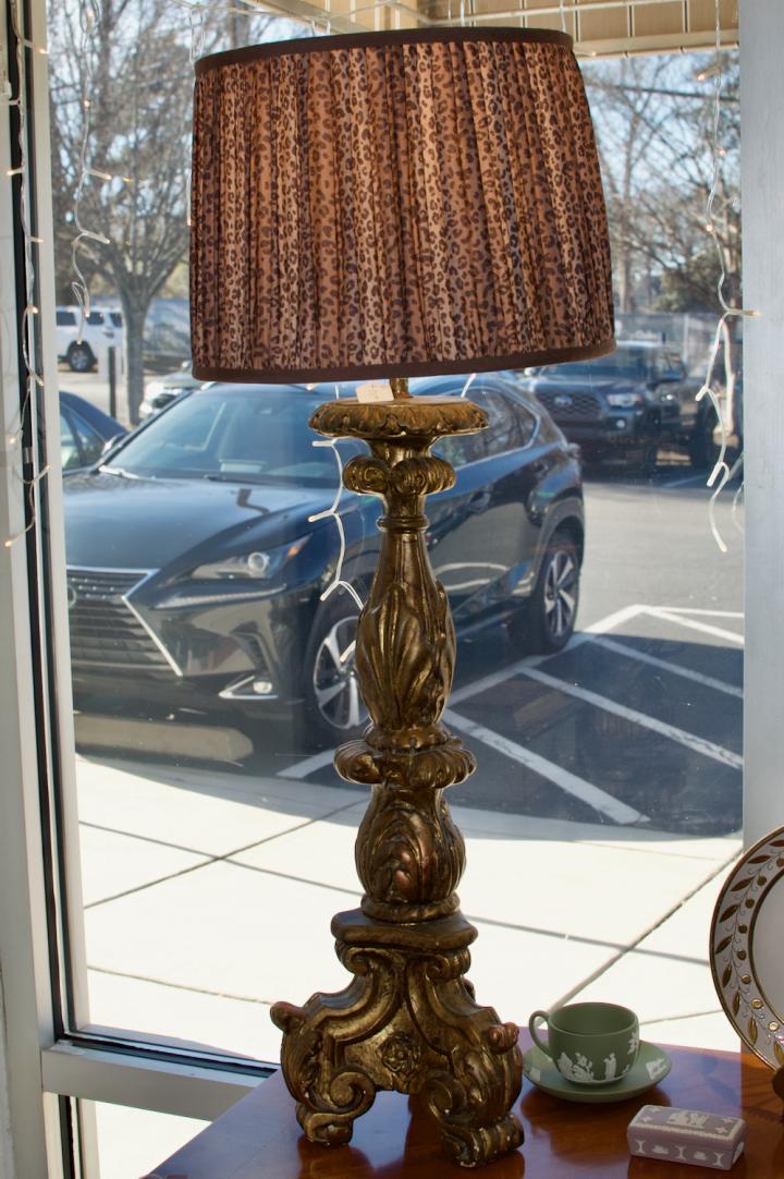 Shop Ornate baroque style gilt plaster lamp | Hunt & Gather