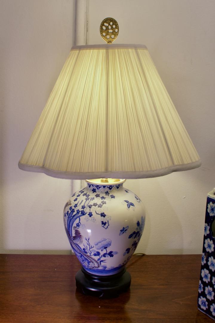 Shop Blue & white chinoiserie porcelain lamp | Hunt & Gather
