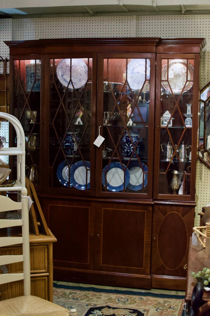 Shop Baker Charleston collection mahogany breakfront | Hunt & Gather