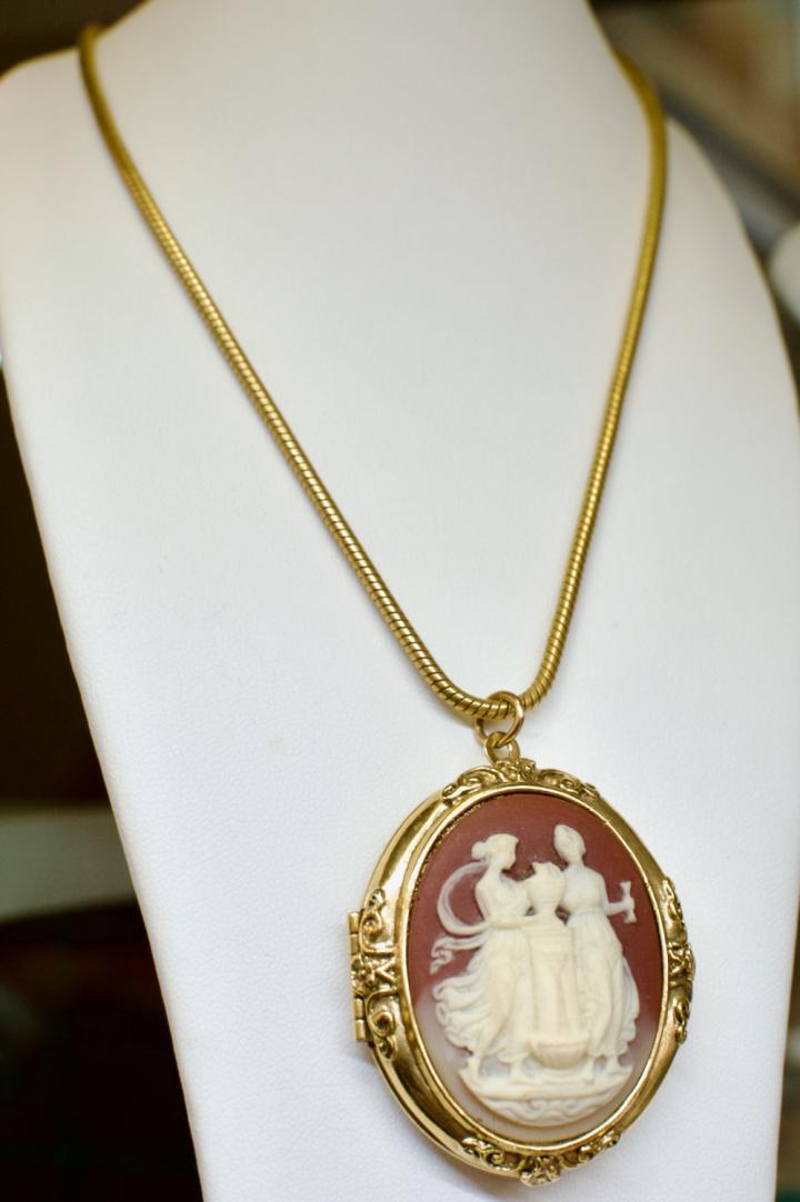 Shop Cameo locket pendant necklace | Hunt & Gather