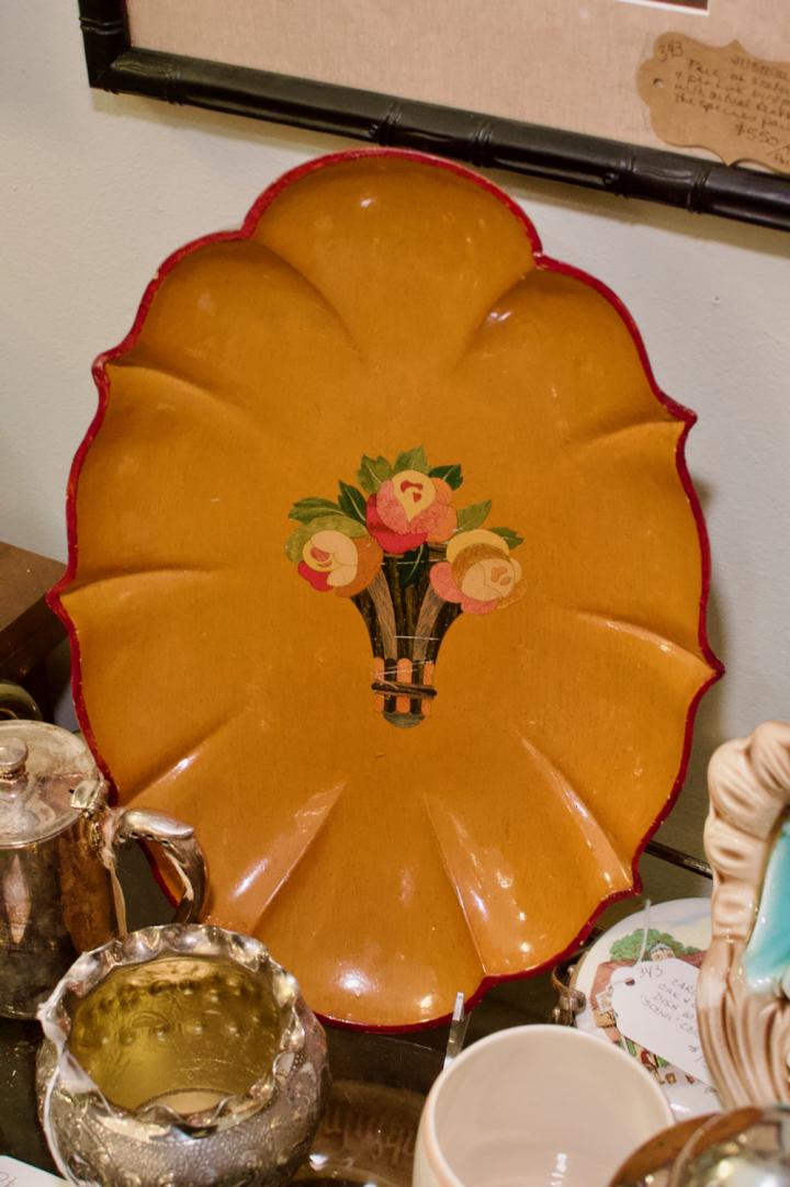 Shop Vintage French papier mache fluted bowl | Hunt & Gather